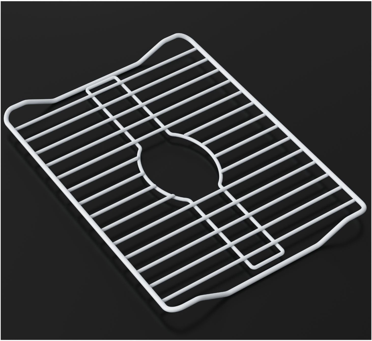 Sink Protector Prevents Scratches Sink Rack for Bottom of Sink White Sink Mat Sink Protectors for Kitchen Sink Metal 16X12.3X1